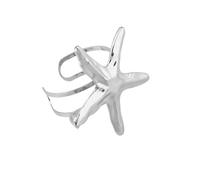 HIOPOIUYT Stylish Marine Themed Adjustable Bangle Featuring Starfishes And Seashells Design For Casual Wear Or Beach Vacations User Friendly Alloy Adjustable
