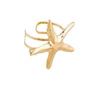 HIOPOIUYT Stylish Marine Themed Adjustable Bangle Featuring Starfishes And Seashells Design For Casual Wear Or Beach Vacations User Friendly Alloy Adjustable