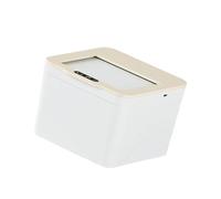 HIOPOIUYT Touchless Induction Desk Storage With Modern White Design Auto Lid For Bathroom Office Use Touchless Cosmetic Storage Box