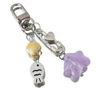 HIOPOIUYT Trendy Starfishes Shell Fish Phone Strap Lightweight And Sturdy Bag Hanging Ornament For Various Smartphone Models Trendy Women's Phone Accessory