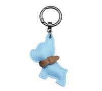 HIOPOIUYT Unique French Dog Keyring PU Leather Keychain for Enhancing Daily Essential Lovely Bag Pendant Ornament