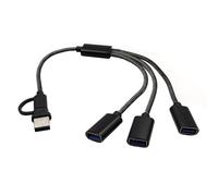 HIOPOIUYT USB Type C Port To 2/3 USB2.0 Splitter Simultaneous Charging And 480Mbps Data Sync For Electronics Double USB C Splitter