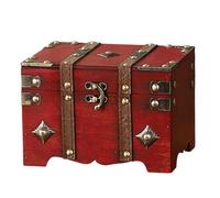 HIOPOIUYT Vintage Themed Security Storage Chest Metal Hardware Large Capacity Organizers For Jewelry Antiques Accessories Vintage Combination Storage Box