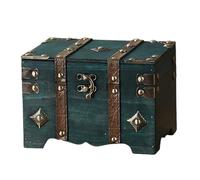 HIOPOIUYT Vintage Themed Security Storage Chest Metal Hardware Large Capacity Organizers For Jewelry Antiques Accessories Vintage Combination Storage Box