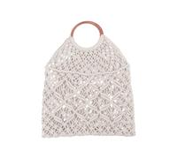 HIOPOIUYT Women Beach Bag Handwoven Vacation Bag Large Capacity Handbag Cotton Rope Travel Daily For Holiday Women Beach Handwoven Travel Fashion Handbag Cotton Rope Vacation
