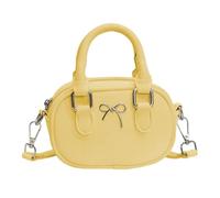 HIOPOIUYT Women Bowling Bag Small Shoulder Trendy Handbag All-Matching Messengers Commuting Simple Crossbody Lovely Bows Crossbody For Women Pu Leather Bowling Simple Shoulder