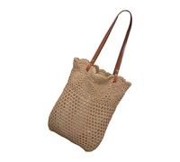 HIOPOIUYT Women Handbag Large Capacity Beach Bag Handwoven Armpit Crochet Shoulder Vacation Purse Underarm For Travel Women Beach Crochet Underarm Fashion Handbag Handwoven Shoulder