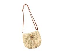 HIOPOIUYT Women’s Handwoven Straw Bag Bohomian Beach Purse Vacation Crossbody Bags With Adjustable Strap For Various Occasion Vacation Beach Bag