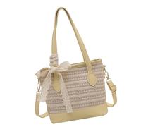 HIOPOIUYT Women Shoulder Bag Trendy Handbag Straw Bucket Simple Messengers Large Capacity Crossbody For Daily Lovely Crossbody For Women Straw Bucket Simple Shoulder Beach