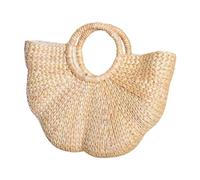 HIOPOIUYT Women Straw Bag Fashion Beach Bag Top Handle Elegant Handbag Stylish Daily Handwoven Vacation For Travel Women Beach Elegant Handbag Straw Daily Girl Vacation For Travel