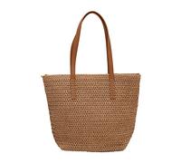 HIOPOIUYT Women Straw Woven Shoulder Bag Ladies Large Capacity Tote Bag Beach-Bag Vacation Bag Bohemian-Seasid Handbag Girl Straw Woven Tote Bag Women Hand-woven Shoulder Bag Handbag