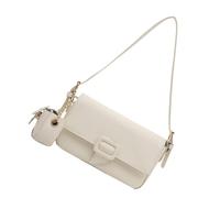 HIOPOIUYT Women Underarm Bag Solid Color Shoulder Fashion Commuting Retro Handbag All-matching Armpit With Pendent Women Solid Color Armpit Trendy Handbag And Purse Retro Shoulder