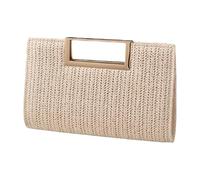 HIOPOIUYT Womens Chain Strap Crossbody Bag Elegant Evening Bag Handbag Simple Banquet Straw Clutches Shoulder For Party Women Elegant Handbag Simple Banquet Evening Chain Crossbody