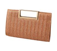 HIOPOIUYT Womens Chain Strap Crossbody Bag Elegant Evening Bag Handbag Simple Banquet Straw Clutches Shoulder For Party Women Elegant Handbag Simple Banquet Evening Chain Crossbody