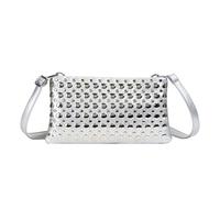 HIOPOIUYT Women's Leather Shoulder Bag Fashion Clutches Handbag Crossbody Bag With Strap Women Punk Rivets Handbag Purse Clutches Ladies Evening Bags