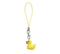 HIOPOIUYT Youthful Resin Duck Phone Pendant Stylish Animal Shaped Keychain Accessory Unique Handmade for Friend and Family