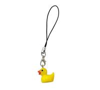 HIOPOIUYT Youthful Resin Duck Phone Pendant Stylish Animal Shaped Keychain Accessory Unique Handmade for Friend and Family