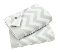 HIORIE Imabari Towel, 2 Piece Bath Towel Set, Japanese Towels, 100% Cotton, Absorbent, Scandinavian Wave Pattern - Slow, Size: 23.6 x 47.2 in, Stone Gray, Made in Japan