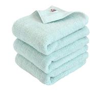 HIORIE Imabari Towel, 3-Piece Hand Towel Set, Japanese Towels, Soft and Fluffy Towel, Luxury Cotton, Aqua