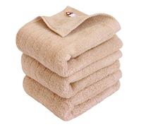 HIORIE Imabari Towel, 3-Piece Hand Towel Set, Japanese Towels, Soft and Fluffy Towel, Luxury Cotton, Light Brown