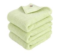 HIORIE Imabari Towel, 3-Piece Hand Towel Set, Soft and Fluffy, Lime Green