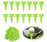 hioseyre 100 Pcs Golf Tees Plastic,Golf Tee Holder,25mm Castle Tees Golf,Golf Tees Durable and Highly Visible Golf Tees(Green)