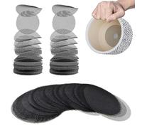hioseyre 100Pcs Plastic Mesh, Planter Screen, Potting Mat, Bonsai Mesh, Plant Pot Liner, Suitable for Gardening to Improve Ventilation and Prevent Waterlogging and Prevent Soil Loss (Black Round)
