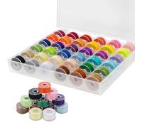 Hioseyre 36 Pcs Sewing Machine Bobbin Threads With Case - Accessories for Brother/Elna/Babylock/Janome/Singer Machines