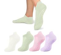 hioseyre 4Pairs Yoga Socks for Women Non Slip, Grip Socks Pilate, Reformer Pilates Sock, Pilates Sock Non Slip Women, Suitable for Girl Ballet Fitness Yoga Pilate Hospital Home, Etc.