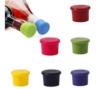 hioseyre 6 Pcs Silicone Bottle Caps,Reusable Wine Stopper,Grape Wine Bottle Stoppers,Sealer Beverage Bottle Stopper,Bottle Caps for Wine Bottle Supplies,Keep Wine Fresh