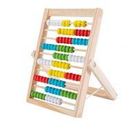 hioseyre Abacus Calculation Frame Counting 10-Row 100 Beads Wooden Slide Rule Toys Calculation Aid Educational for Math Arithmetic