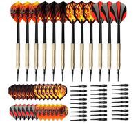 hioseyre Dart Needle Set,12 Soft Tip Darts,24 Dart Tails,100 Plastic Tips with Storage Box,Safety Dart,Plastic Darts for Leisure and Entertainment