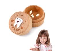 hioseyre Tooth Fairy Keepsake Box, 3D Carved Tooth Holder for Lost Teeth, Gift for Baby