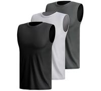 Hioutdoor 3 O 5 Confezioni Canotta Sportiva Da Uomo Senza Maniche Camicia Fitness Sotto Le Ascelle Muscolare Ad Asciugatura Rapida Corsa Traspirante Palestra Functional Gilet Multipack,