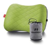 Hioutdoor Inflatable Camping Pillow with Removable Pillowcase - Air Pillow - Beach Pillow - Ergonomic Travel Pillow - For Outdoor, Travel - Comfortable - Green