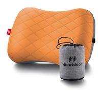 Hioutdoor Inflatable Pillow for Camping with Removable Cushion Cover, Air Cushion, Beach Pillow, Ergonomic Travel Pillow, Outdoor Inflatable Travel Neck Pillow, Comfortable Sleeping Pillow (Orange)