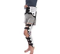 Hip and Knee Ankle Orthosis Adjustable Hip Fixation Orthosis Brace Orthopedic Hinged Knee Brace for Femoral Fracture, Lower Limb Paralysis Surgery Recovery,Left,Left