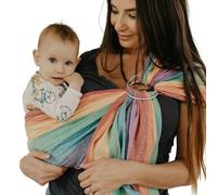 Hip Baby Wrap Ring Sling Baby Carrier for Infants and Toddlers (Summer Rainbow)