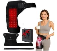 Hip Brace Red Light Therapy, Three Level Temperature Regulation, 2-in-1 Heating and Massage Hip Support for Working from Home and Fitness