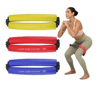 Hip & Core System, Resistance Loop to Stretch, Core Fitness Glute Workout Bands (Yellow red Blue)