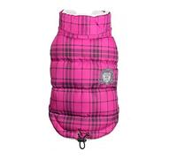 Hip Doggie HD 5PDSP Plaid Puffer Vest Coat, L, Pink