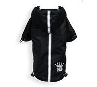 Hip Doggie HD 5PRBK S Puppagonia Rain Parka Dog Coat, Small, Black