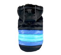 Hip Doggie HD-5STBK-L Soft Stripe Puffer Coat Black L