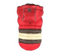 Hip Doggie HD-5STRD-XL Soft Stripe Puffer Coat Red XL