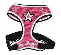 Hip Doggie HD-6PMST Super Star Mesh Harness Vest Dog Harness, S, Pink