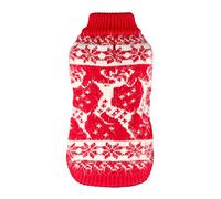 Hip Doggie HD-7FSRD-XS Feathersoft Reindeer Sweater XS Dog Jumper