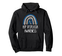 Hip Dysplasia Ribbon Beige Blue Hip Dysplasia Awareness Pullover Hoodie