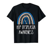 Hip Dysplasia Ribbon Beige Blue Hip Dysplasia Awareness T-Shirt