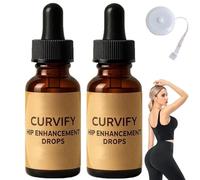 Hip Enhancement Drops, Bigger Buttock Firm Massage Body Oil for Women, The Packaging Includes a Three Dimensional Ruler for Measurement (2pcs)