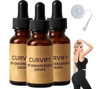 Hip Enhancement Drops, Bigger Buttock Firm Massage Body Oil for Women, The Packaging Includes a Three Dimensional Ruler for Measurement (3pcs)